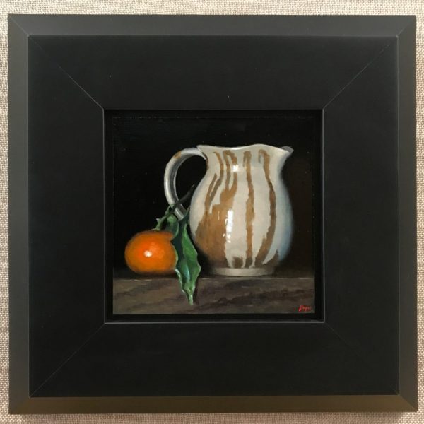 Mandarin Orange and Ceramic Pitcher
