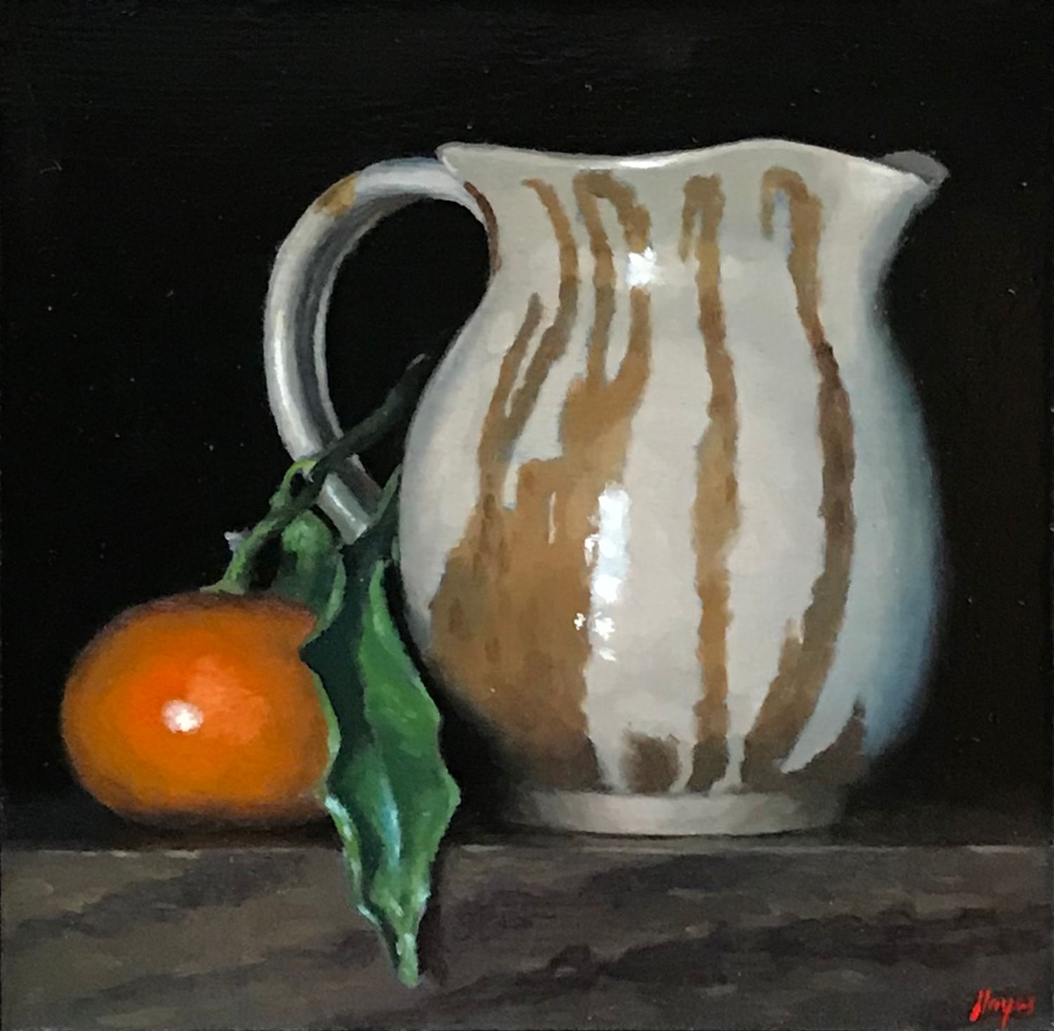 Mandarin Orange and Ceramic Pitcher •