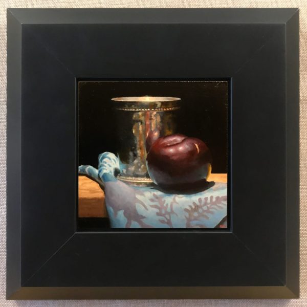 Silver, Plum, Blue Silk