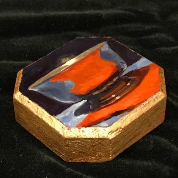 Miniature: Silver Bowl and Red Napkin
