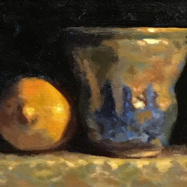 Lemon and Stoneware Cup