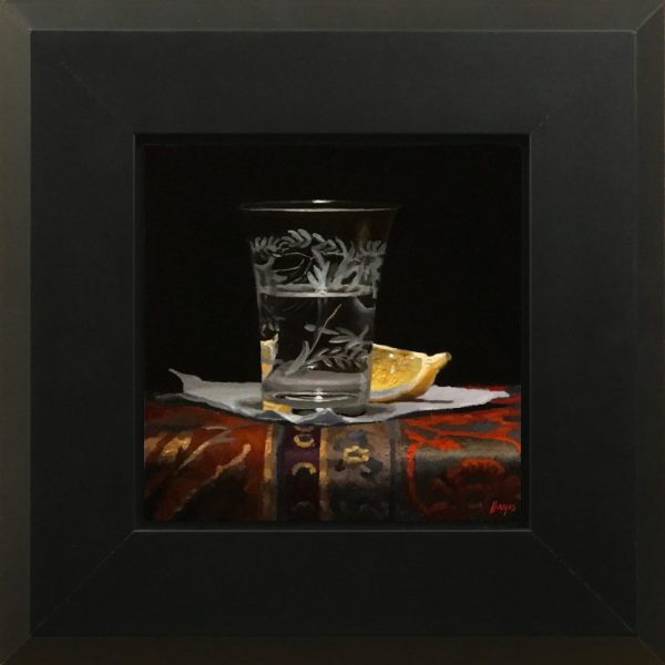 Etched Glass and Lemon Slice