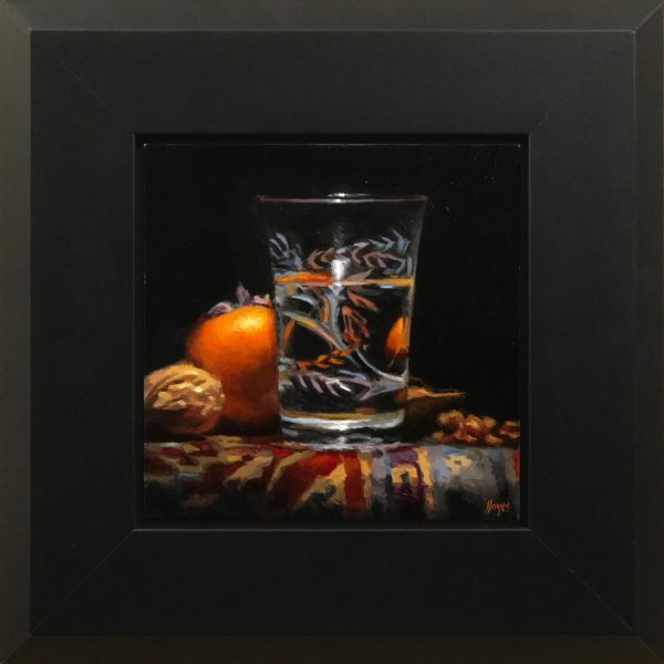 Walnuts, Persimmon, Water Glass