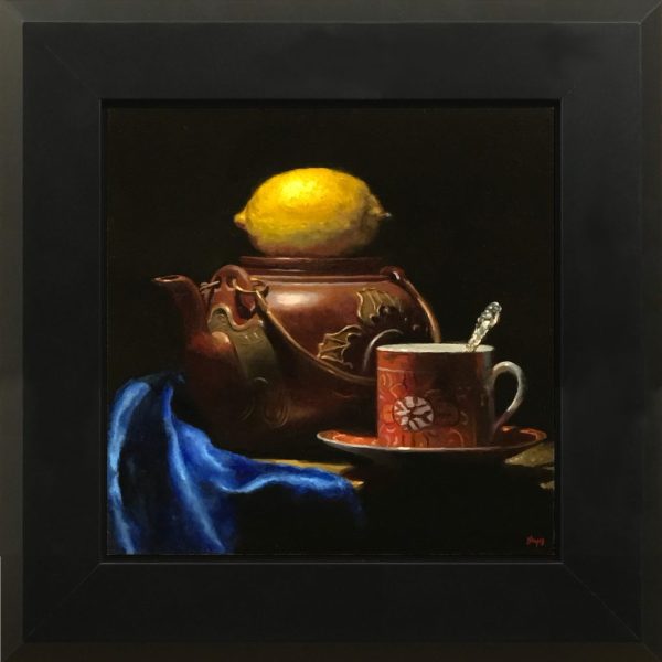 Lemon, Teapot, Blue Velvet
