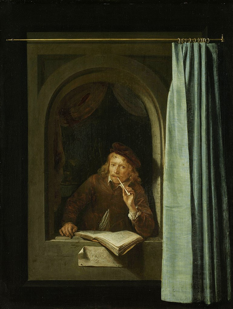 770px-Gerrit_Dou_-_Self-Portrait Gerrit Dou "Self Portrait", 1645 Oil on panel, 19x15 inches / 48x37 cm