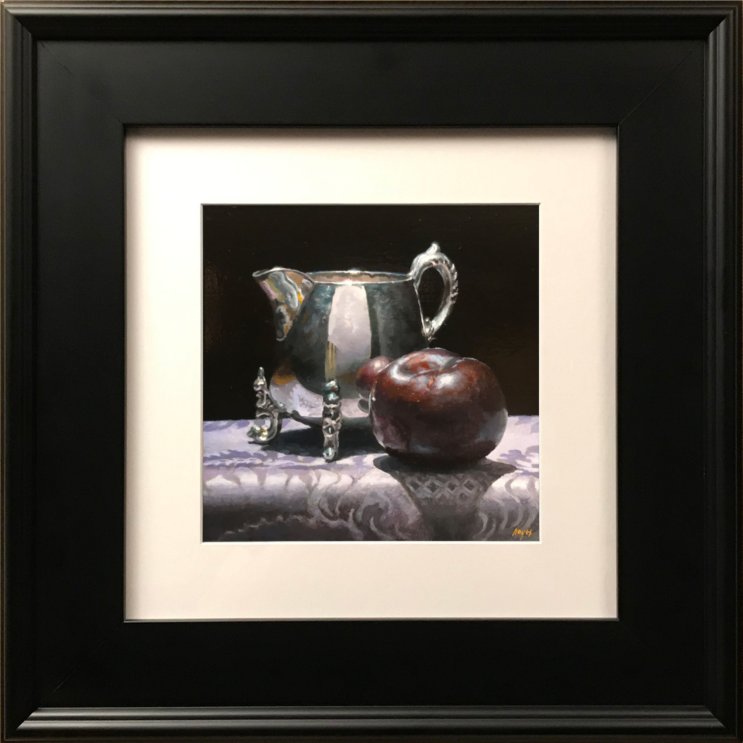 “Silver, Plum, Purple Silk”$275