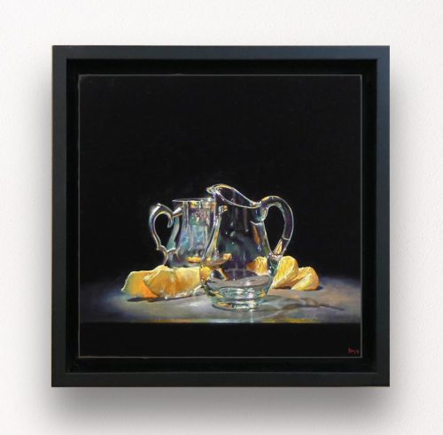 Framed print on canvas